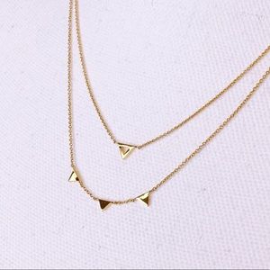 Gorjana double strand triangle necklace. Xlnt cond.